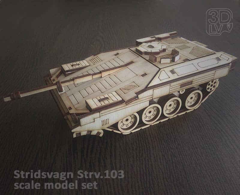 Stridsvagn 103 (Strv.103) шведский танк масштабная модель Собранная из  дерева МДФ World Of Transport копия в масштабе - купить